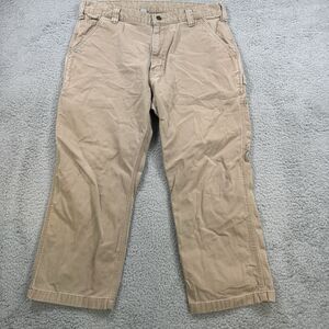 Carhartt Pants Mens 36x25 Beige Khaki Relaxed‎ Fit Workwear Utility Carpenter